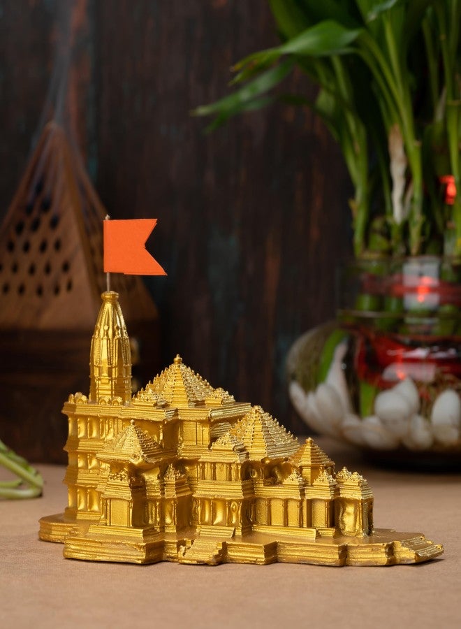 MOBDESK Golden Shree ram mandir ayodhya Model Shree ram janmabhoomi Temple Shree ram mandir ayodhya Model Big Size ayodhya ram mandir Temple for Home shri ram mandir ayodhya Temple Wooden Light - Image 5